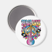 Peace Love Music Magneet (Voorkant / Achterkant)