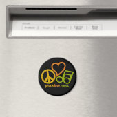 Peace Love Music magnet (Insitu (Vaatwasser))