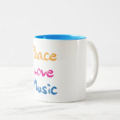 Peace Love Music Mok (Voorkant rechts)