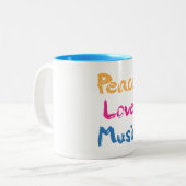 Peace Love Music Mok (Voorkant links)