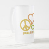 Peace Love Music mok - kies stijl en kleur (Voorkant links)