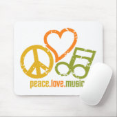 Peace Love Music mousepad Muismat (Met muis)