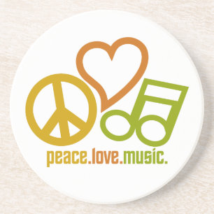 Peace Love Music onderzetter