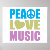 Peace Love Music Poster (Voorkant)