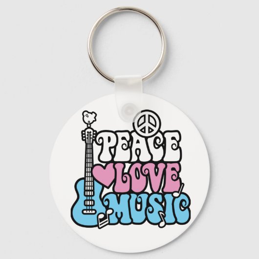 Peace-Love-Music Sleutelhanger (Voorkant)