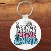 Peace-Love-Music Sleutelhanger (Voorkant)