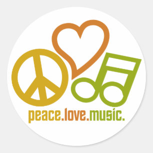 Peace Love Music stickers