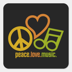 Peace Love Music stickers