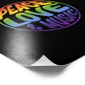 Peace Love Music Support Earth World Peace Day Foto Afdruk (Hoek)