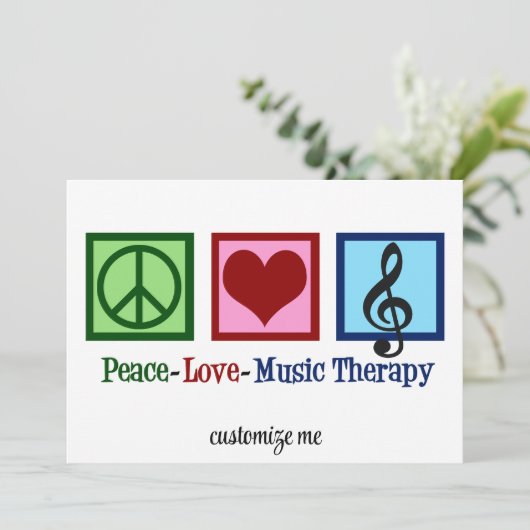 Peace Love Music Therapy Personalized Therapist (Staand voorkant)