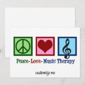 Peace Love Music Therapy Personalized Therapist (Voorkant / Achterkant)