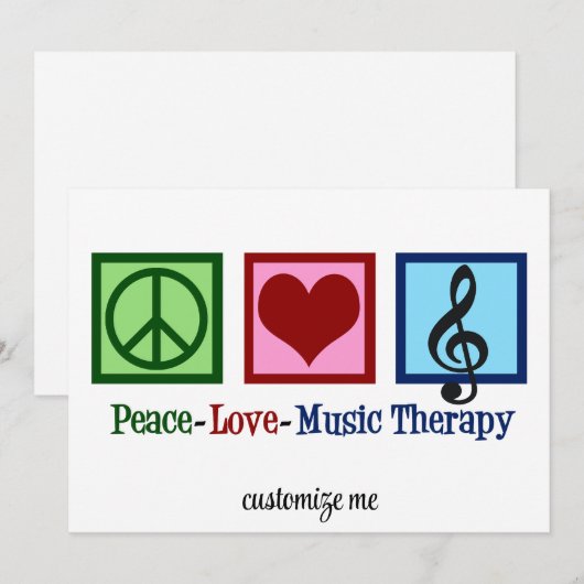 Peace Love Music Therapy Personalized Therapist (Voorkant / Achterkant)