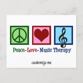 Peace Love Music Therapy Personalized Therapist Briefkaart