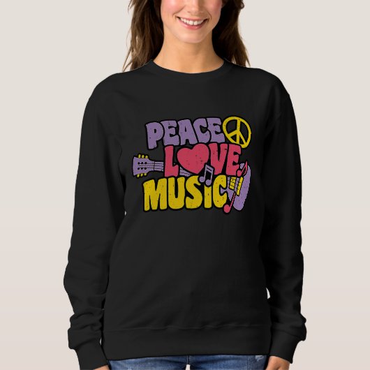 Peace Love Music Trui (Voorkant)