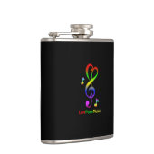 Peace Love & Music Vinyl Wrapped Flask Heupfles (Rechts)