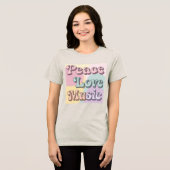 Peace Love Music Vrouwen Tri-Blend Shirt (Voorkant volledig)