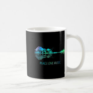 Peace Love Muziek Gitaar Lake Shadow Hippie Musici Koffiemok