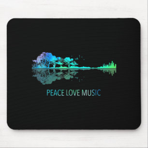 Peace Love Muziek Gitaar Lake Shadow Hippie Musici Muismat