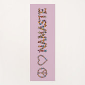 Peace Love Namaste Butterflies - Pink Meditation Yogamat (Voorkant)