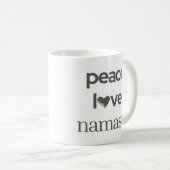 Peace Love Namaste - Modern Motivational Lifestyle Koffiemok (Voorkant rechts)