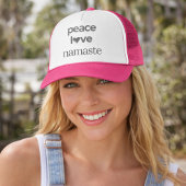 Peace Love Namaste - Motivational Modern Lifestyle Trucker Pet