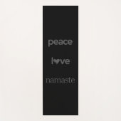 Peace Love Namaste | Motivational Modern Statement Yogamat (Voorkant)