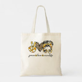 Peace Love Nana Life Moeder Life Tote Bag (Achterkant)