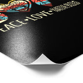 Peace Love native Blood American Day Pride Support Foto Afdruk (Hoek)