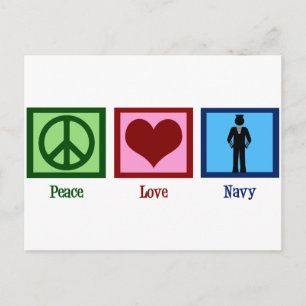 Peace Love Navy Briefkaart