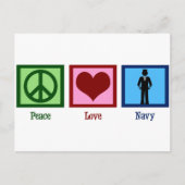 Peace Love Navy Briefkaart (Voorkant)