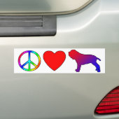 Peace Love Neapolitan Mastiffs Bumpersticker (Op auto)