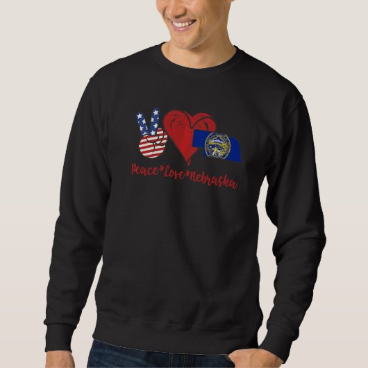 Peace Love Nebraska Trui (Voorkant)