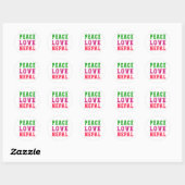 Peace Love Nepal Ronde Sticker (Vel)