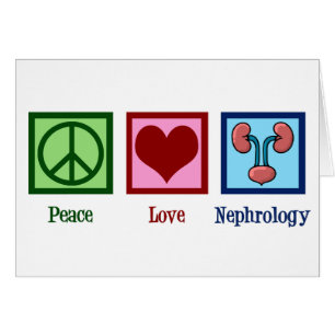 Peace Love Nephrology Kantoor Holiday Card