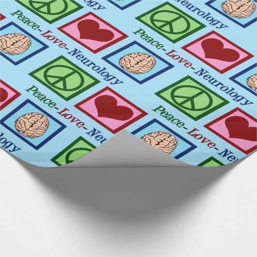 Peace Love Neurology Cadeaupapier (Hoek)
