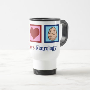 Peace Love Neurology Cute Neuroloog Reisbeker