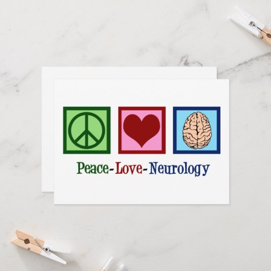 Peace Love Neurology Kaart (Voorkant / Achterkant in situ)
