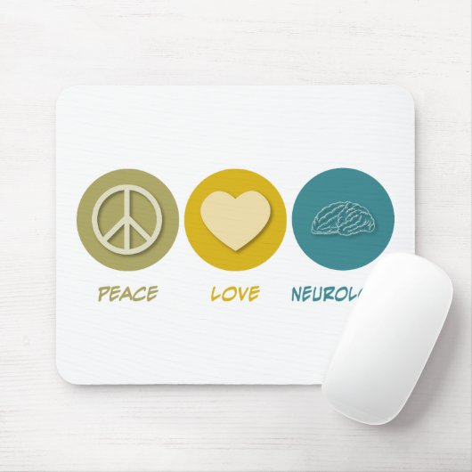Peace Love Neurology Muismat (Met muis)