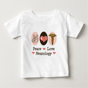 Peace Love Neurology Neuroloog Baby T-shirt