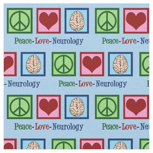 Peace Love Neurology Stof (Close Up)