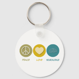 Peace Love Neuroscience Sleutelhanger