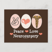Peace Love Neurosurgery Briefkaart (Voorkant)