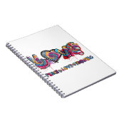 Peace Love Neursing Stethoscope Cute Nurse Tie Dye Notitieboek (Rechterzijde)