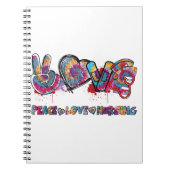Peace Love Neursing Stethoscope Cute Nurse Tie Dye Notitieboek (Voorkant)