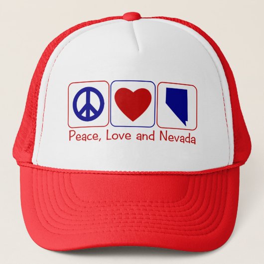 Peace Love Nevada Trucker Pet (Voorkant)