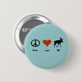 Peace Love New Hampshire Ronde Button 5,7 Cm (Voorkant /achterkant)