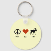 Peace Love New Hampshire Sleutelhanger (Voorkant)