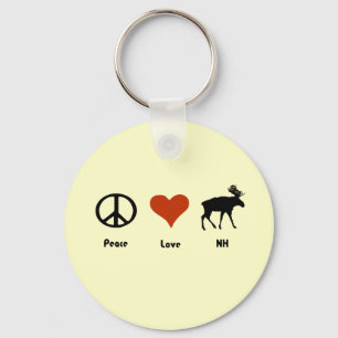 Peace Love New Hampshire Sleutelhanger