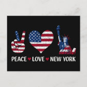 Peace Love New York Briefkaart (Voorkant)