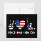 Peace Love New York Briefkaart (Voorkant / Achterkant)